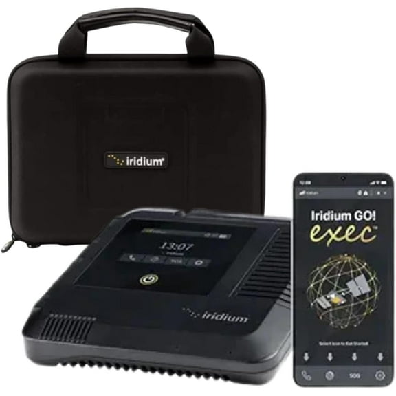 Iridium GO! Exec Satellite WiFi Hotspot - Voice, Messaging, Data | Portable | Secure Global Connectivity | Carry Case Included