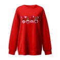 thumbnail image 4 of Pompotops Mode Hauts à Col Rond Imprimé pour Femmes Manches Longues Blouse Confortable Chandail en Molleton, 4 of 4