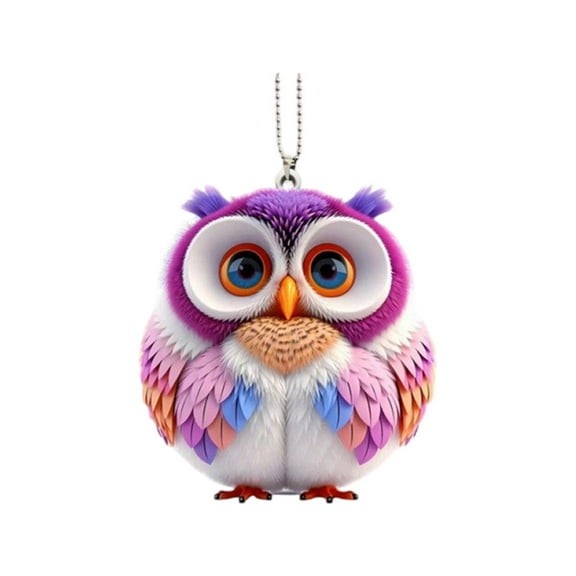 Luoshdecor Christmas Owl Ornaments,Cute Animal Hanging Decorations ,Winter Holiday Gifts for Tree Party Decor 3.1 in