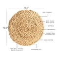 thumbnail image 3 of Wholesale Natural Water Hyacinth Placemats, Set of 4, 13.5 inch Round Mat Weave Charger Plates, Tropical Wedding, 3 of 5