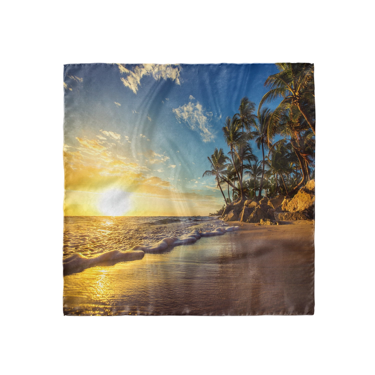 Ambesonne Exotic Gym Bag Sunrise on Sea and Palms Large Weekender Carry-on Ambesonne Exotic Gym Bag Sunrise on Sea and Palms Large Weekender Carry-on
