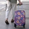 thumbnail image 3 of Purple Paisley and Floral Pattern Luggage Cover Fashion Suitcase Cover Baggage Covers Fit 25-28 Inch Luggage (Go Travel), 3 of 5