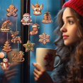 thumbnail image 3 of Christmas tree decoration, gingerbread man wooden pendant set, 24 piece set, 3 of 16