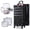 CTB Black with 2 Clear Cosmetic Bag, variant on Byootique 4in1 Rolling Makeup Train Case with 2 PCS Clear Cosmetic Toiletry Bag for Makeup Artist, CB Shadows