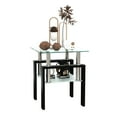 thumbnail image 4 of Glass Coffee Table, 2-TierGlass Top Accent Table With Storage Shelf, Modern Coffee Table For Small Spaces Living Room Bedroom, 4 of 9