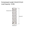 thumbnail image 3 of Unique Bargains Ressort Compressé, 5 mm OD, Fil de 0,5 mm, Longueur Compressée de 8 mm, Longueur Libre de 20 mm, Capacité de Charge de 10,6 N, Gris, 10 Pcs, 3 of 4