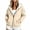 Khaki, variant on Luvrsol Hoodiess for Women Plus Size Zip Front Sweatshirt Jacket with Fleece Drawstring Pockets Winder Outerwear L-5XL