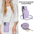 thumbnail image 5 of Allytechgroup for Samsung Galaxy S25 Edge Case, Wallet Phone Case with Card Holder, Crossbody Strap, Stand Feature, RFID Blocking, PU Leather & TPU Shockproof Galaxy S25 Edge Cover, Purple, 5 of 8