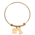 thumbnail image 1 of Collar para Mujer con Dije de Huella de Perro LuckyLy, Acero Inoxidable, Modelo Canny dorado UNITALLA, 1 of 3