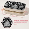 thumbnail image 5 of Black White Easter Velvet Portable Storage Box with Removable Compartment – Gift-Ready, Earring Holder Jewelry Box and Jewelry Organizer, 5 of 7