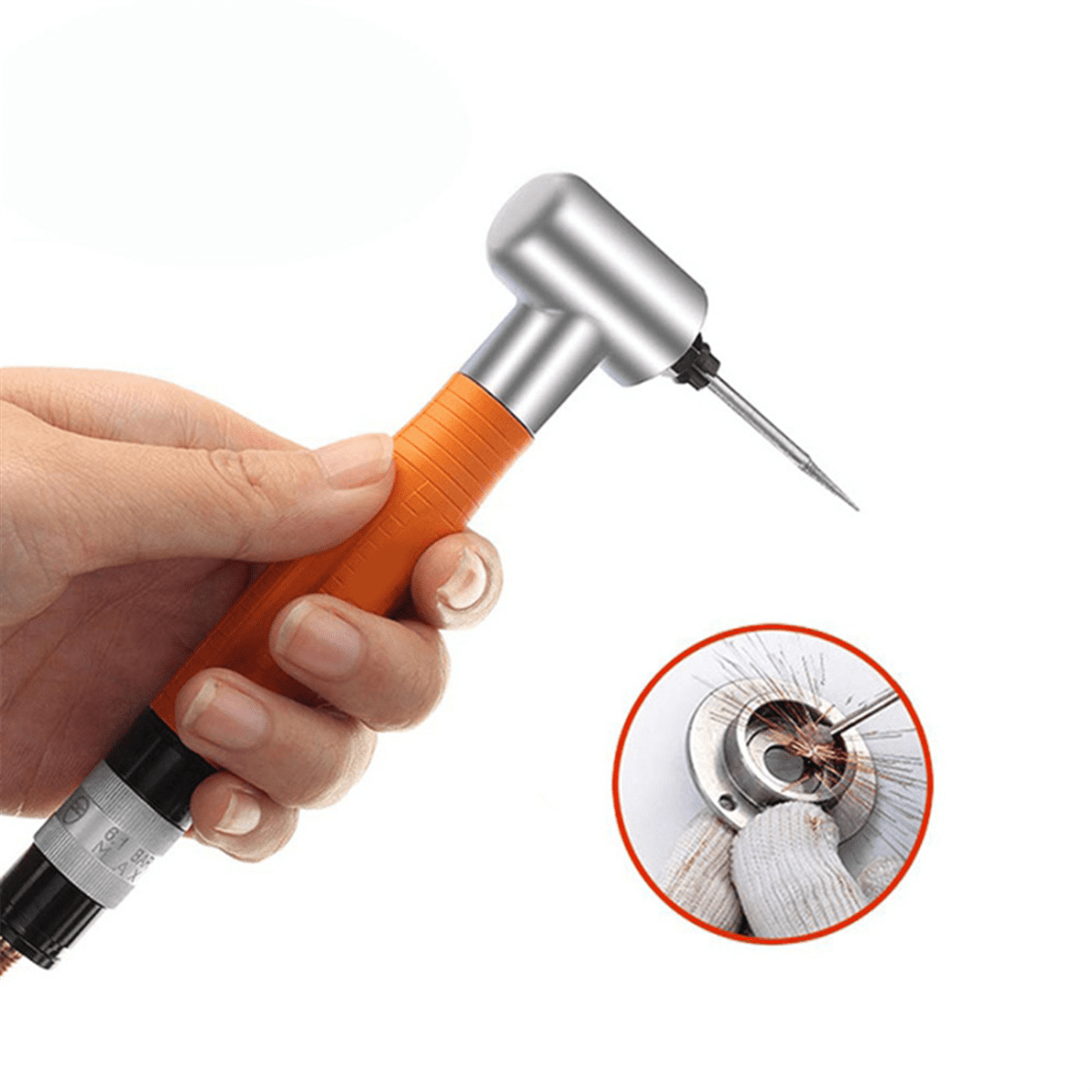 90 Degree 3mm Pneumatic Angle Air Mini Die Grinder Polisher Tool Accessories Kit G metal6968