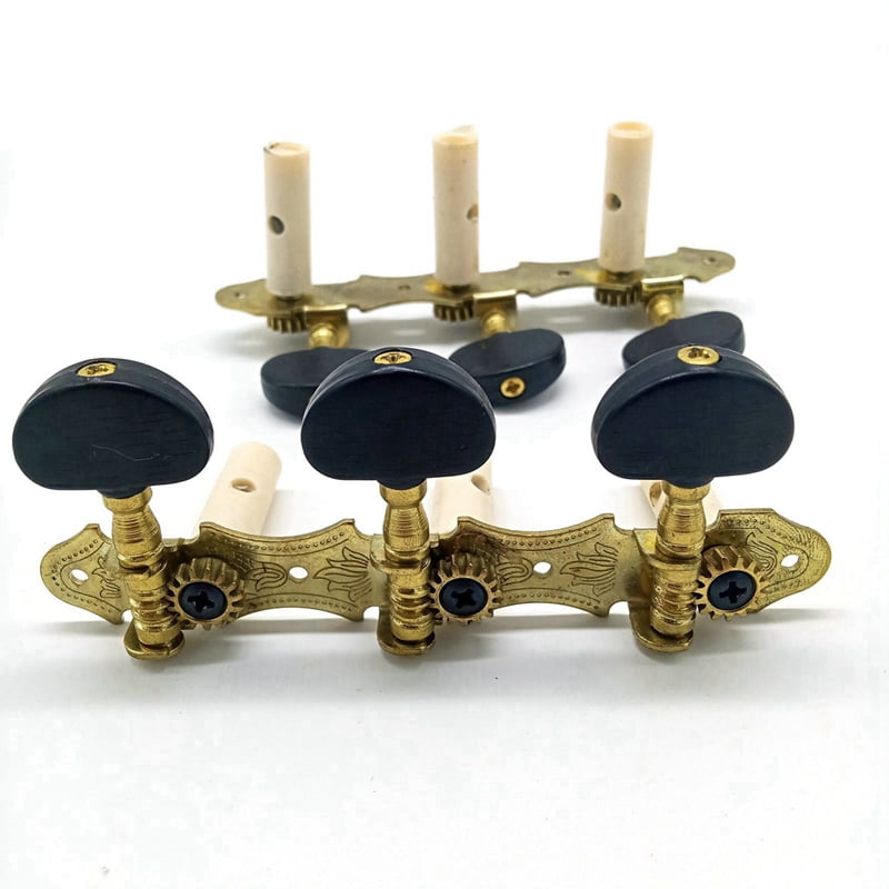 4X Left Right Classical Guitar String Tuning Pegs Machine Heads Tuners Keys 3L3R Professional Guitar Accessories,Black