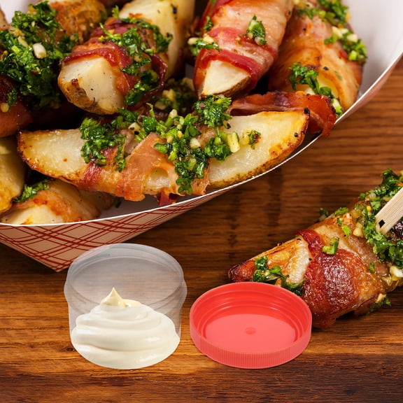 Hytrove 4 Bottles Travel Condiment Containers Red Compact Condiment Storage for Outdoor Activities 1 Set