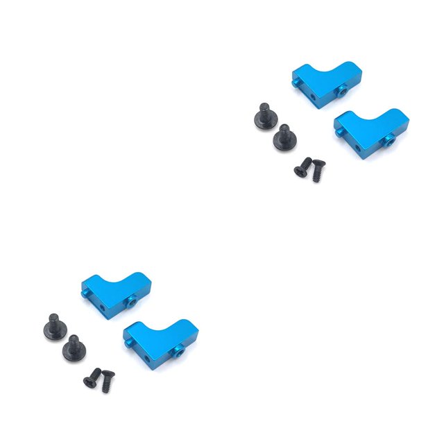 bedienty 2 Pieces Remote Control Car Model Controlled Vehicle Parts Servo Mount Fixed Bracket Simulation Metal Refitting A959 blue 2Set