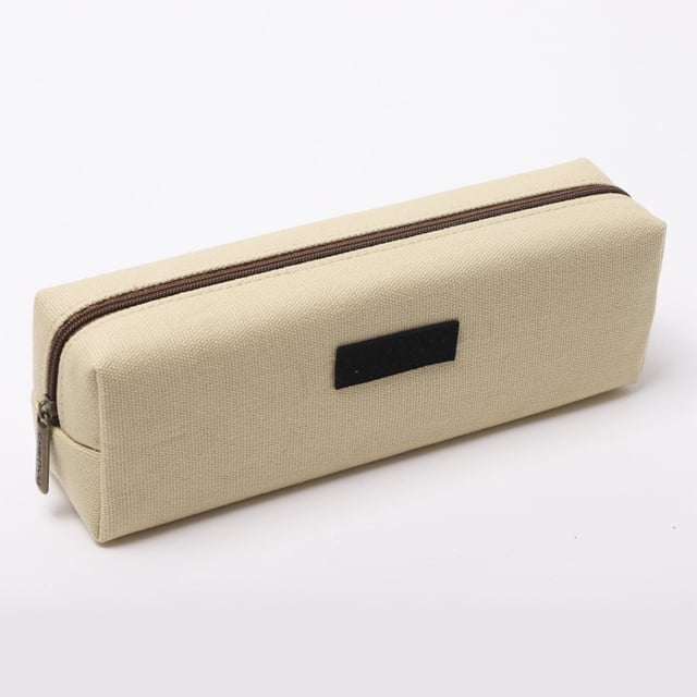 Injueey Estuche para lápices con forma de Squard, estuche con cierre de cremallera, organizador de almacenamiento de papelería para cartulina Amarillo