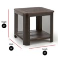 thumbnail image 4 of Barrow Table d'Appoint en Bois Finition Chocolat Brun Moka, 4 of 4