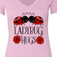 thumbnail image 4 of Inktastic Ladybug Hugs Cute Pair of Ladybugs Women's V-Neck T-Shirt, 4 of 5
