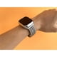 thumbnail image 2 of Adecuado para Apple Watch iwatch 1-7 generación, correa de metal de acero inoxidable tejida con forma de corazón de cadena de cuatro filas, 2 of 5