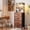 Rustic Brown|4 Drawer, variant on Satifur Tall Nightstand with Charging Station and LED Lights, Bedside Table with Drawers and Bookshelf, Black