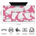 thumbnail image 5 of Long Mouse Pads for Desk,Cute Ghost Halloween Pattern Desk Mats on Top Of Desks, Desk Mouse Pad Extra Large with 3mm Non-Slip Base and Stitched Edge for Gaming,Office,Work,Home 47.3"x23.6", 5 of 6