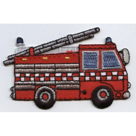 Rescue Fire Engine - Truck - Iron on Applique/Embroidered Patch