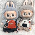 thumbnail image 2 of Ropa para muñecas de peluche en miniatura de 17 cm, accesorios, muñecas Labubu Idol, monos con forma de donut, ropa, regalo para niños, correa, pantalones Labubu, 2 of 5