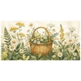 thumbnail image 2 of 1.5-Inch Thick Canvas Print Wall Art for Living Room, Bedroom, Office or Entryway – Decorative Wall Decor with Floral Basket With Daisies And Herbs -48 x 24 x 1.5 in, 2 of 9