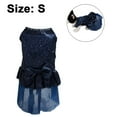 thumbnail image 2 of Luxury Embroidered Dog Christmas Outfit Dog Dress Lightweight Velvet Puppy Costume Turtleneck Girl Pet Clothes Blue S, 2 of 6