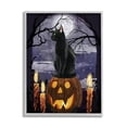 thumbnail image 3 of Stupell Industries Full Moon Halloween Night Spooky Black Cat Jack-o'-lantern, 16 x 20, Design by Grace Popp, 3 of 5