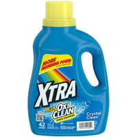 Xtra Plus OxiClean Liquid Laundry Detergent Crystal Clean 75oz