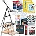 thumbnail image 3 of U.S. Art Supply 70-Piece Artist Watercolor Painting Set with Aluminum Field Easel, Wood Table Easel, 60 Watercolor Paint Colors, 34 Brushes, 2 Stretched Canvases, 6 Canvas Panels, 3 Paper Painting Pad, 3 of 4