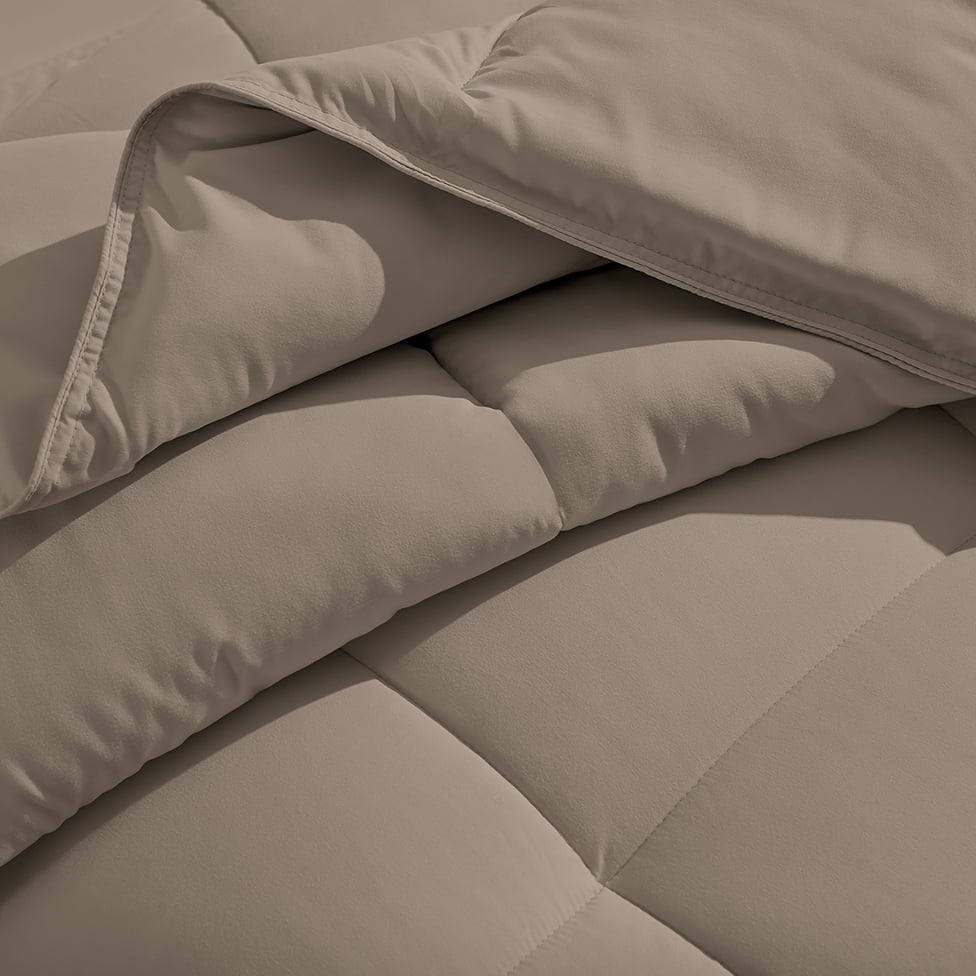 Bare Home Ultra-Soft Goose Down Alternative Comforter Set, King/Cal King, Taupe