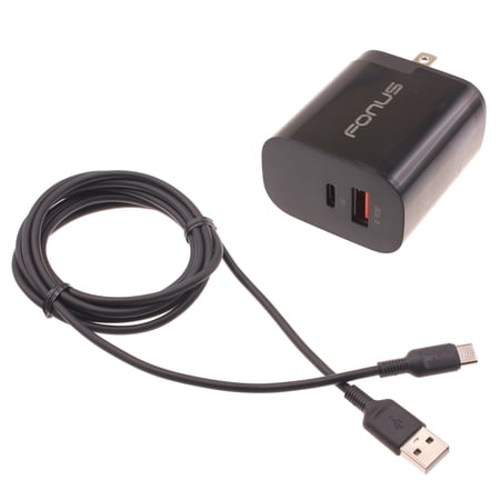 Fast Type-C 36W PD Home Charger for Samsung Galaxy S24 Ultra/Plus - 6ft Long Cable USB-C Power Cord QC3.0 Adapter Wall