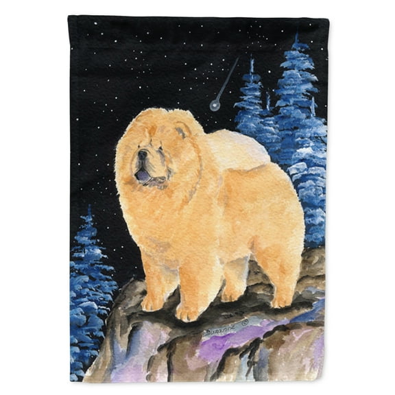 Carolines Treasures SS8454-FLAG-PARENT Starry Night Chow Chow Flag  multicolor