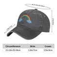 thumbnail image 6 of LNWH Baseball Cap, Outdoor Casual Sports Cap Classic Curved Brim Hat - Adjustable Cowboy Hat, Colorful Rainbow Cloud- Deep Heather, 6 of 8