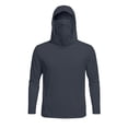 thumbnail image 7 of UPF 50+ Men’s Long Sleeve Performance Fishing Hiking Sun Protection Shirt with Mask UV Neck Gaiter Hoodie Blue M, 7 of 7