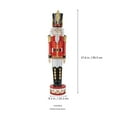 thumbnail image 5 of Haute Decor 37" Tall Classic Christmas Nutcracker - Red and Black - Heavy Resin Construction, 5 of 5