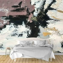 IDEA4WALL 6pcs Abstract Painting Peel and Stick Wallpaper Removable Wall Murals Large Wall Stickers for Home Decoration, 100"x24"