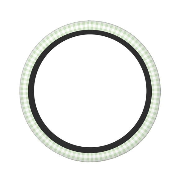 Naloa Pistachio Green Checkboard Elastic Steering Wheel Cover, Auto Steering Wheel Cover – 15 Inch , Comfortable Grip, Fit Suvs,Vans Cars,Trucks