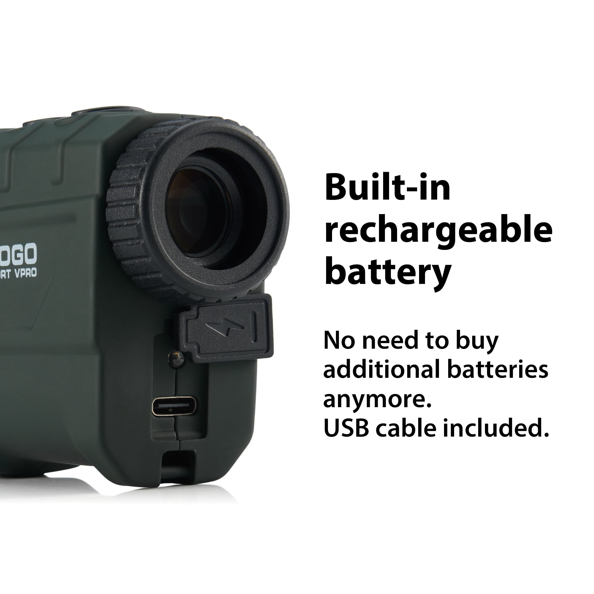 Gogogo Sport Vpro Rechargeable Hunting Rangefinder 1200 Yards with Tripod Hole, Red Display