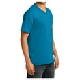 thumbnail image 4 of Mens Core Cotton V-Neck Tee Neon Blue 2XL, 4 of 6