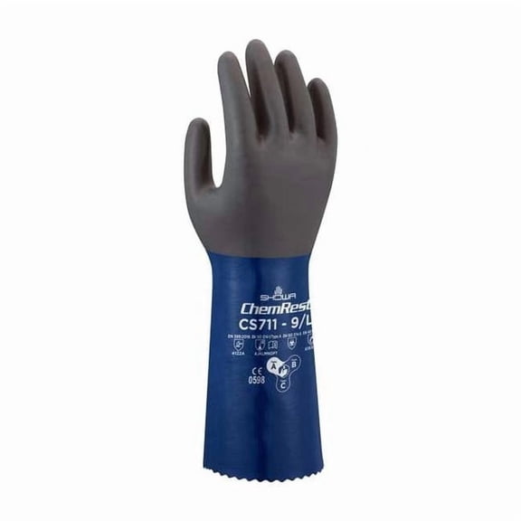 Showa Glove,Chemical Resistat,Seamless Knit,PR CS711L-09