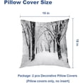 thumbnail image 4 of Winter Pillow Covers 18x18 Inch Set of 2, Winter Scenes with Snow Covered Trees Double Sided Decorative Pillows Cases Throw Pillows Covers, 4 of 6