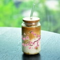 thumbnail image 3 of UV DTF Cup Wrap, UV DTF Transfer Sticker, Flower Print Cup Wrap Transfer Sticker, Waterproof UV DTF Cup Wrap Rub on Transfers Stickers Decals, for Glass Coffee Cups, 3 of 8