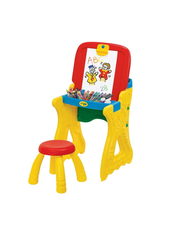 Crayola Play 'N Fold #5013 2-in-1 Art Studio Easel Desk  Recommended for Ages 3 Years and up - Multi in Color