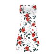 thumbnail image 4 of Ovzne Robes Grande Taille pour Femmes Rondes Robe Décontractée Ample d'Été Imprimée Sans Manches Col en V Ensemble Haut/chemise Robe de Printemps Imprimée Liquidation, 4 of 7