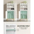 thumbnail image 6 of Bathroom Storage Cabinet, Small Floor Cabinet with 2 Door and Shelves, Toilet Paper Cabinets, Bathroom Organizer with Adjustable Shelf, for Small Spaces White 7.9" D x 14.6" W x 32.7" H, 6 of 8