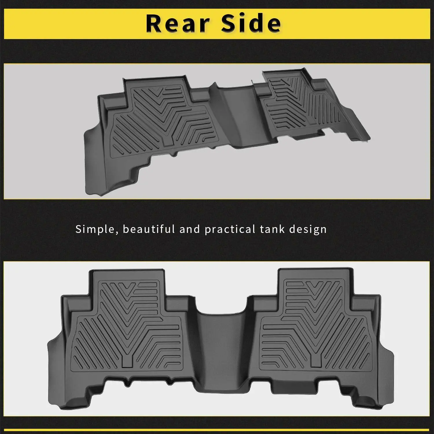 RVNI Floor Mats for 2014-2022 Lexus GX460 2013-2023 Toyota 4Runner All Weather Rubber Waterproof Liners