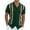 05-Green, variant on Iceglad Mens Polo Shirts Vintage Striped Knitting Short Sleeves Button Down Golf Shirts