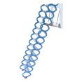 thumbnail image 6 of ToppiJoy 12 Steps Retractable Loft Access Ladder, Attic Ladder Pull Down System Wall Mounted Folding Attic Staircase Hold up to 880lbs for Garage, Roof, Basement (Blue, White), 6 of 27